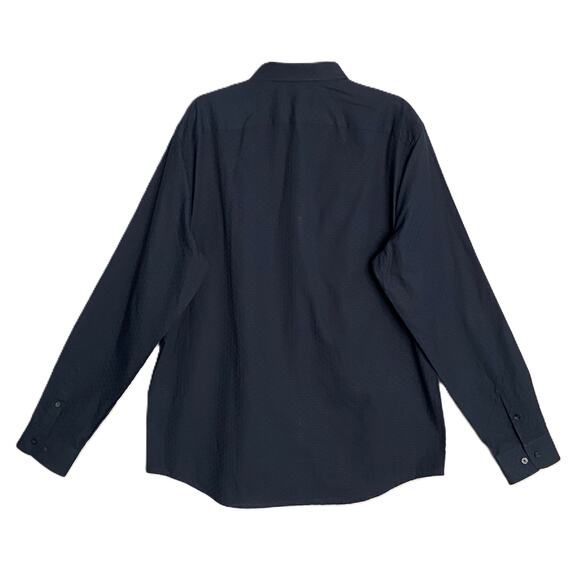 Perry Ellis Dress Shirt Men's XLT Big & Tall Cotton Long Sleeve Dk Sapphire NEW - Picture 5 of 13